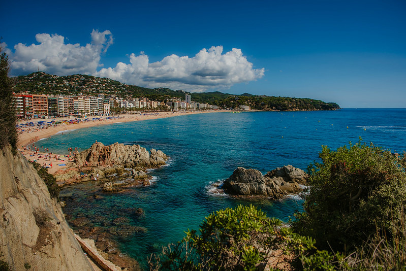 Hotel Maria del Mar, Lloret de Mar: vistes a la costa rocosa i al mar.