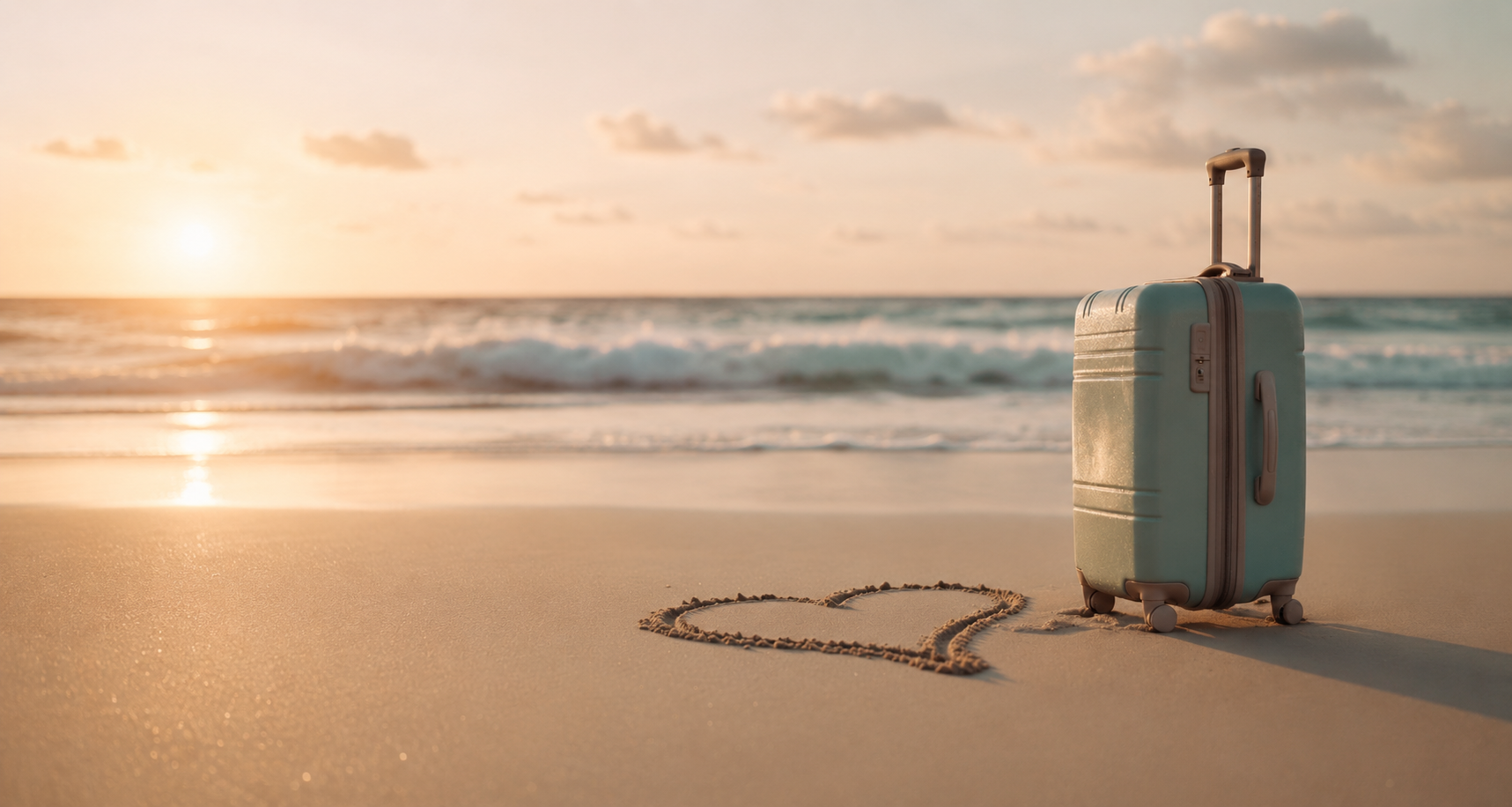 Suitcase by the sea at Maria del Mar, perfect for your getaway.