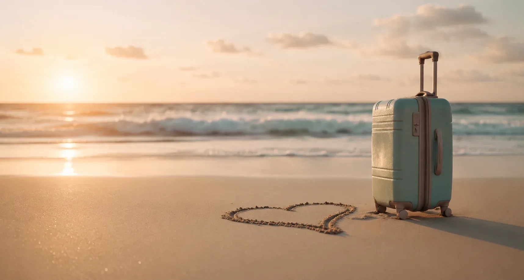 Suitcase by the sea at Maria del Mar, perfect for your getaway.