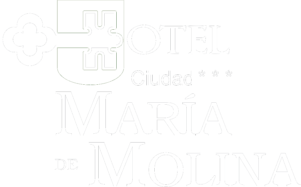 a black and white logo for hotel maria de molina
