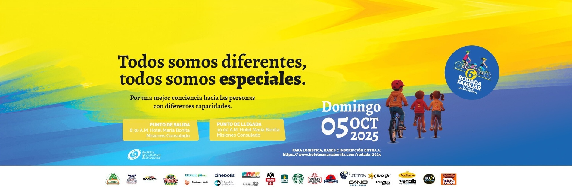 a poster for domingo 05 oct 2015 shows people riding bikes