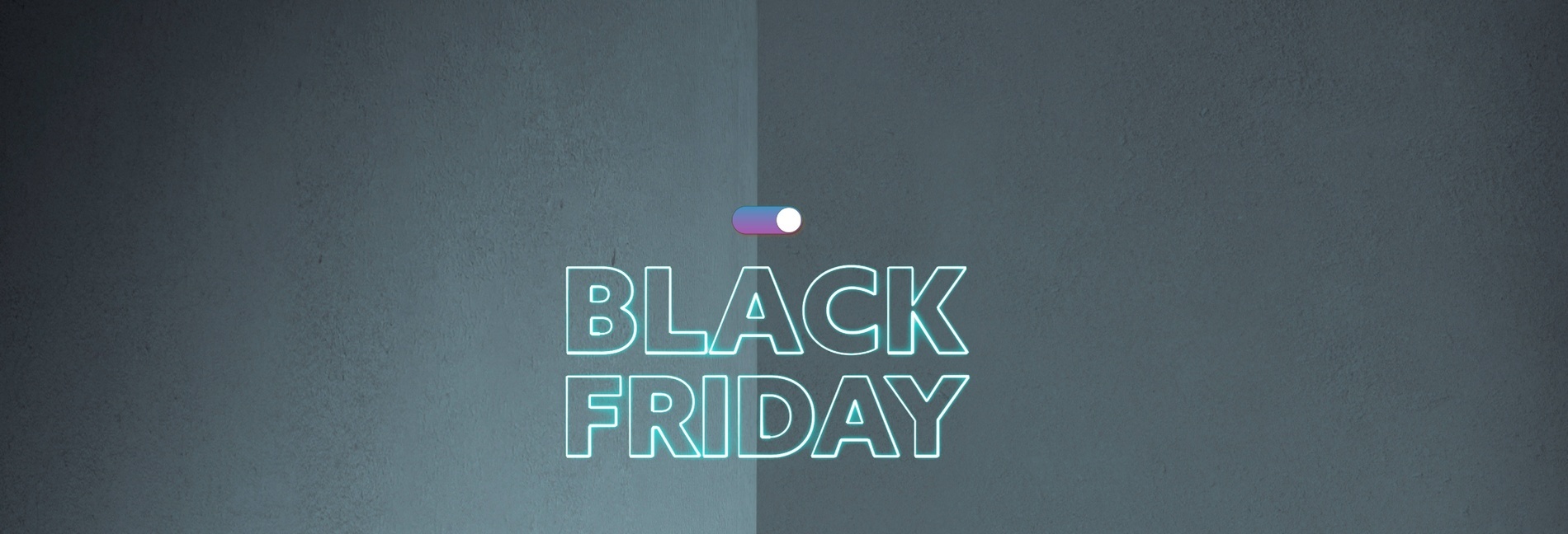 un panneau bleu avec le mot black friday écrit dessus
