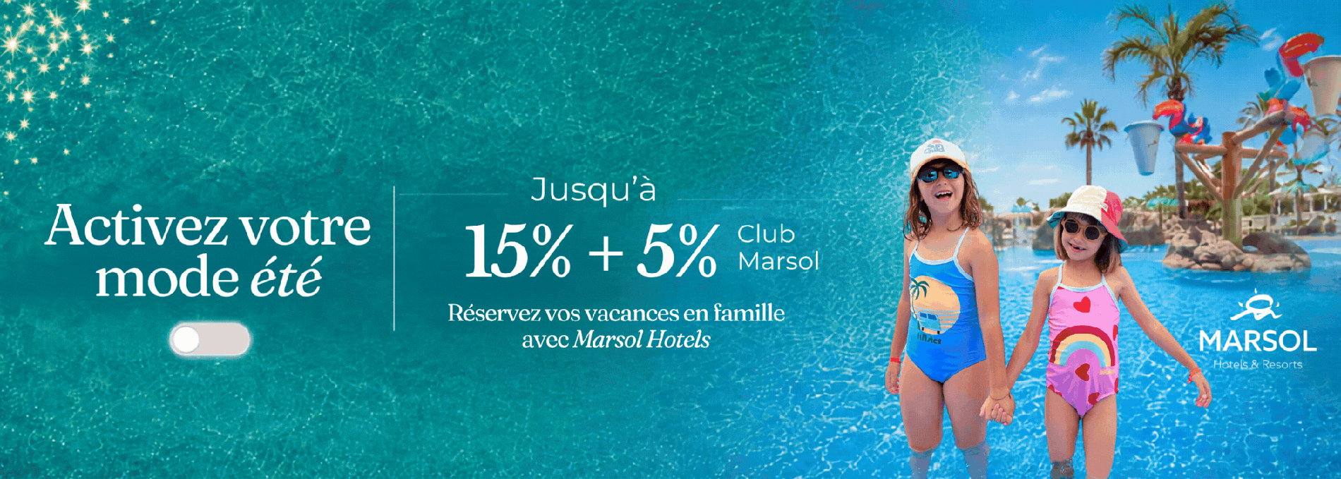 Offre spéciale Marsol Hotels : jusqu'à 15% de réduction pour vos vacances d'été. Marsol: Corporativa