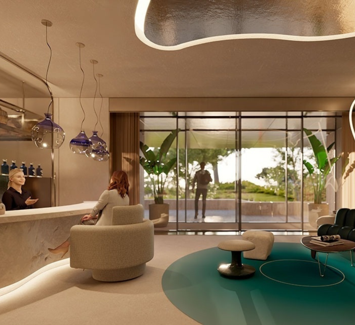 Recepção moderna e elegante com design inspirado em Moon & Sun: Corpo.