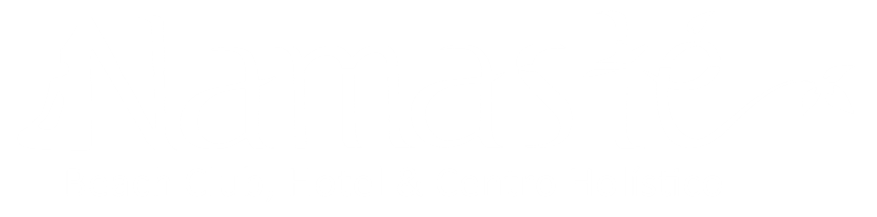 el logotipo para el club de playa , hotel y centro holístico namaste