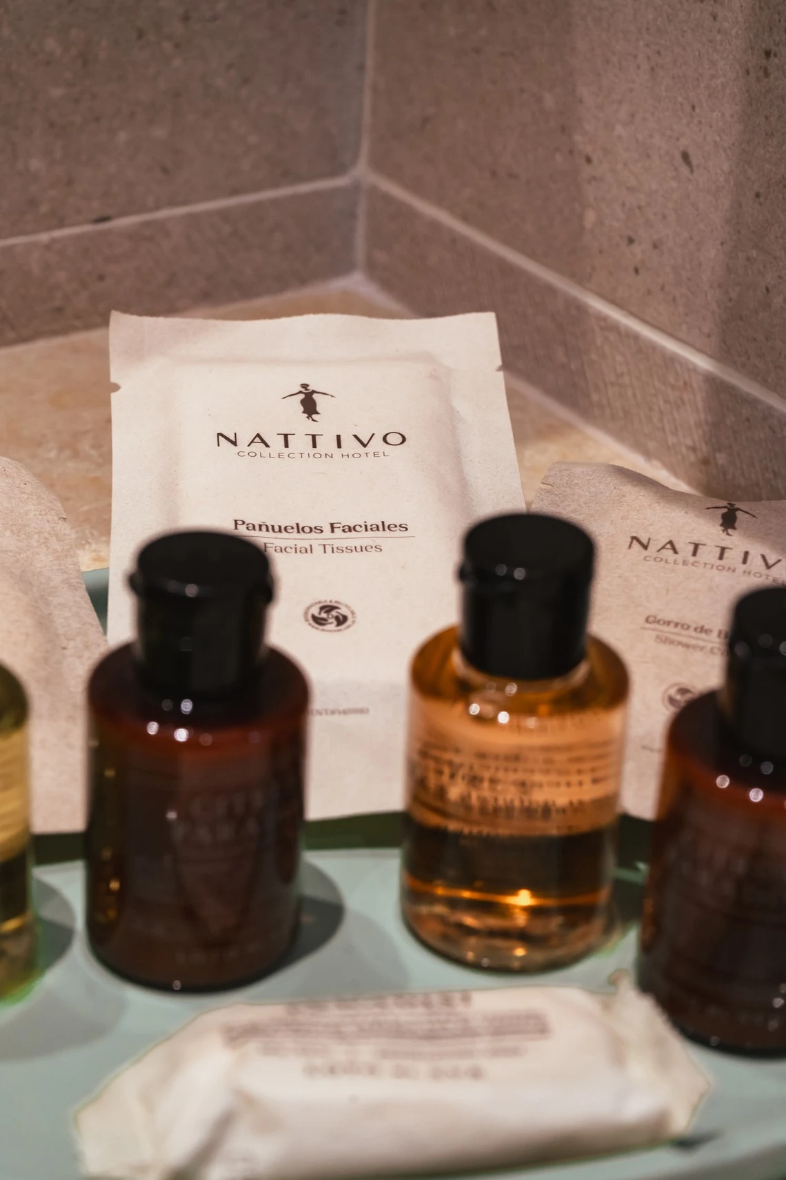 Amenidades Nattivo Collection Hotel: produtos de banho e lenços faciais para sua estadia Nattivo Collection Hotel.