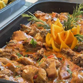 Savory rabbit stew with orange and rosemary, a special from On Hotels: Neptuno.