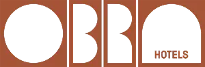 Obra Hotels Medellín: logo con círculo negro y letras estilizadas.