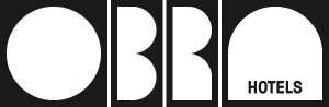 Logo de Obra Hotels Medellín, con círculo y letras estilizadas.