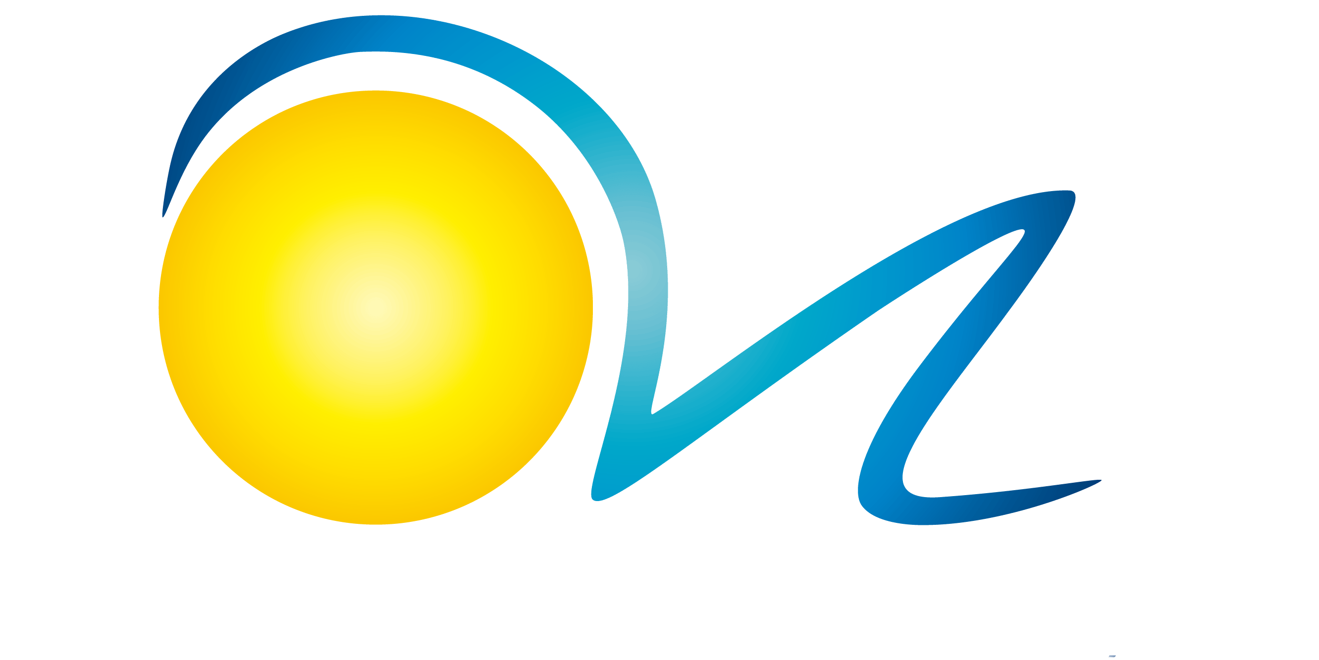 un logotipo azul y amarillo con la letra m