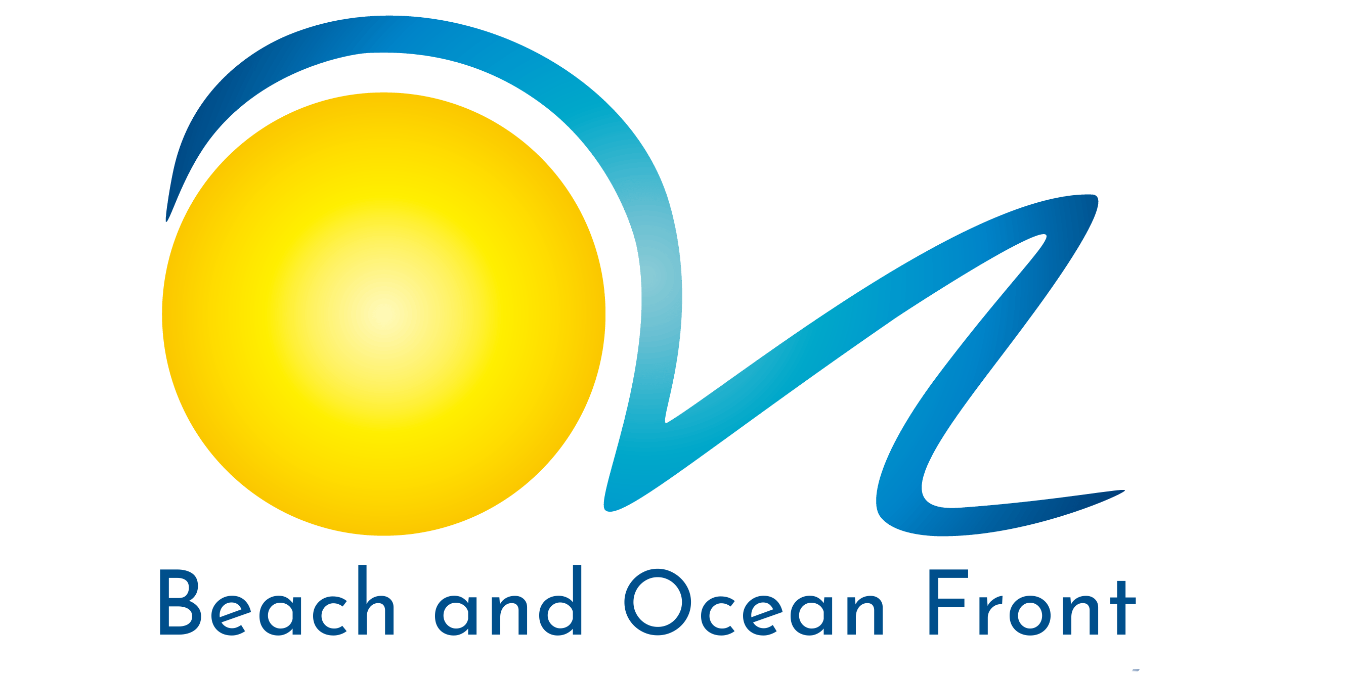 a logo for the beach and ocean front