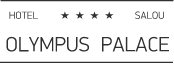 a black sign that says hotel olympus palace