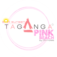 a logo for taganga pink beach by city hotel