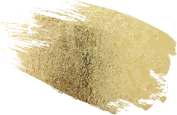 a brush stroke of gold paint on a white background