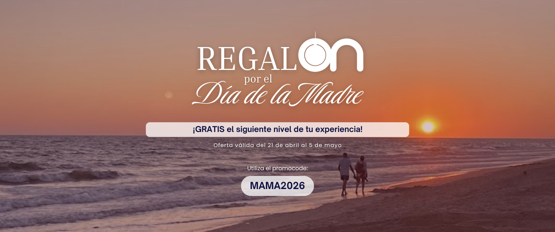 Un anuncio promocional para el Día del Padre de "REGALON" ofrece un nivel de experiencia gratuito utilizando el código "PAPA2026", sobre un fondo de edificios residenciales.
