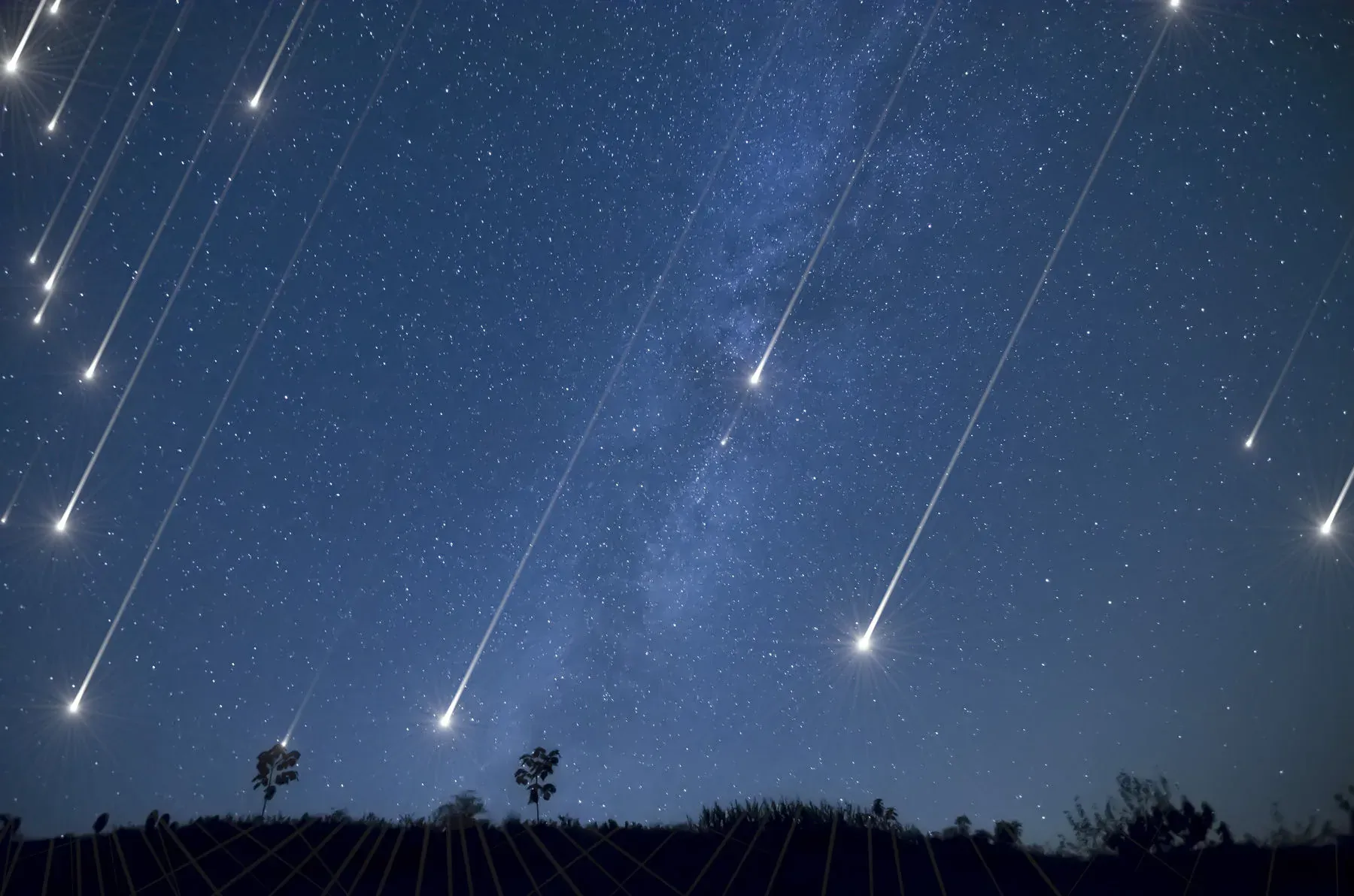 Starry night with falling meteors, perfect night view from On Hotels.