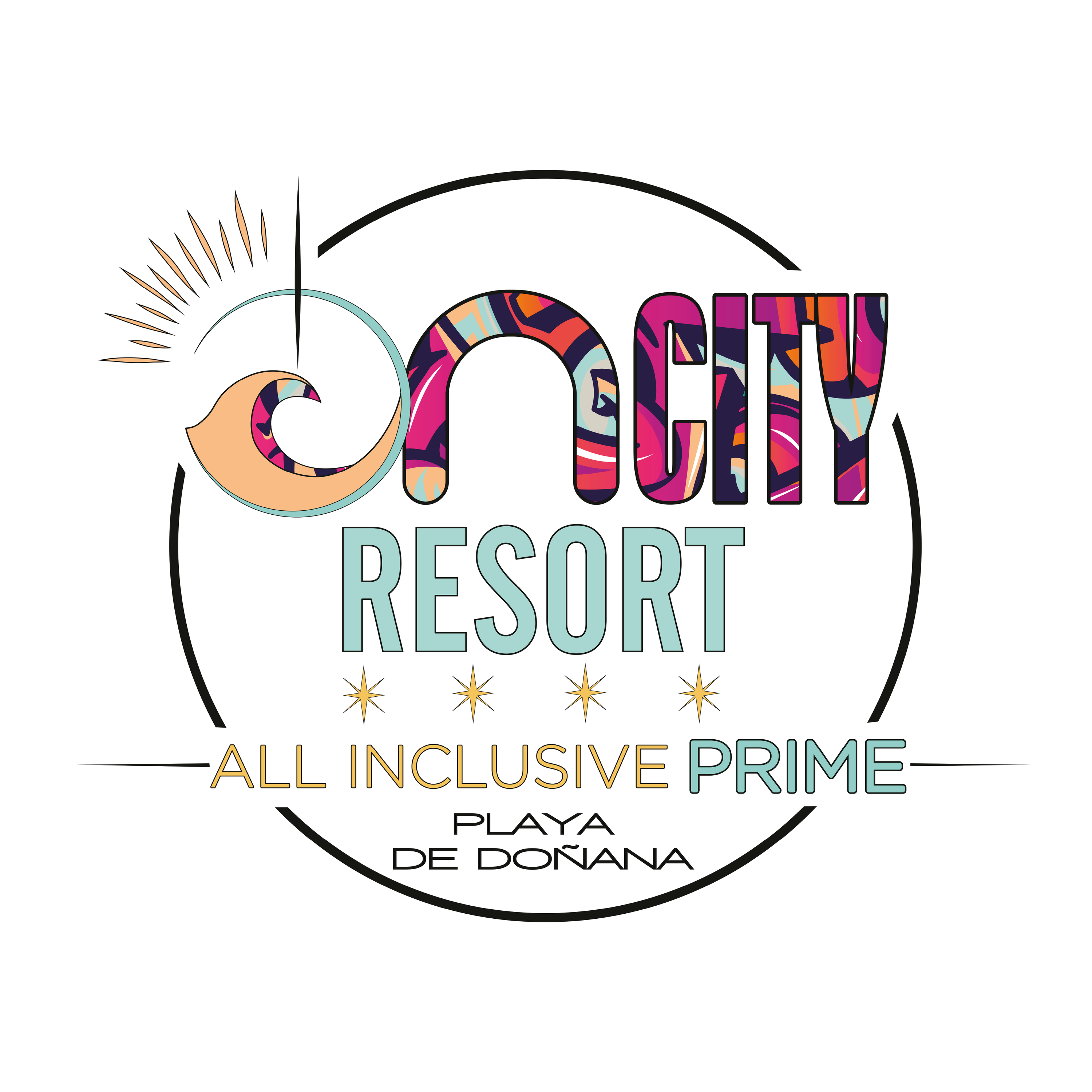 ein Logo für eine Stadt-Resort-Website