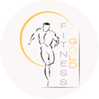 a drawing of a man running in a circle with the word fitness on it