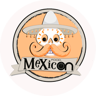 un logo mexicain avec un crâne portant un sombrero et une moustache