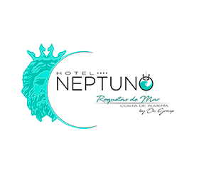 um logotipo para o hotel neptuno com um leão em um círculo