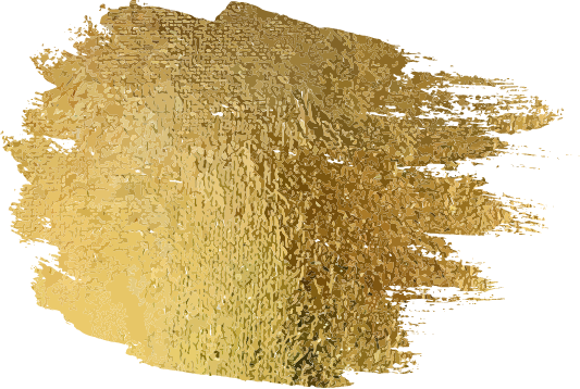 un trazo de pintura dorada sobre un fondo blanco
