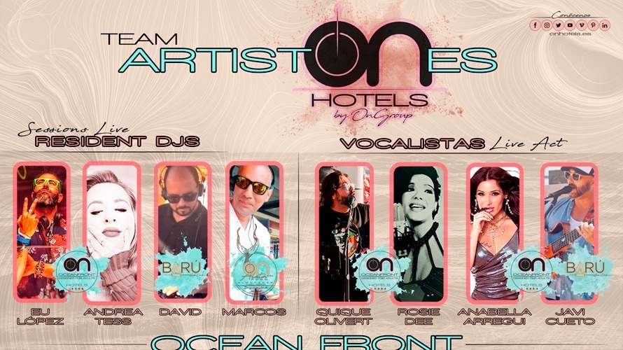 a poster for the eurovision party by on group hotels