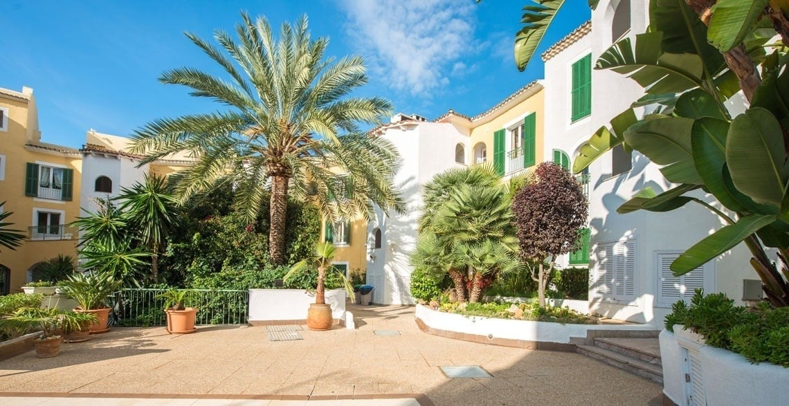 Panoramic of gardens and hotel Ona Cala Pi, in Majorca