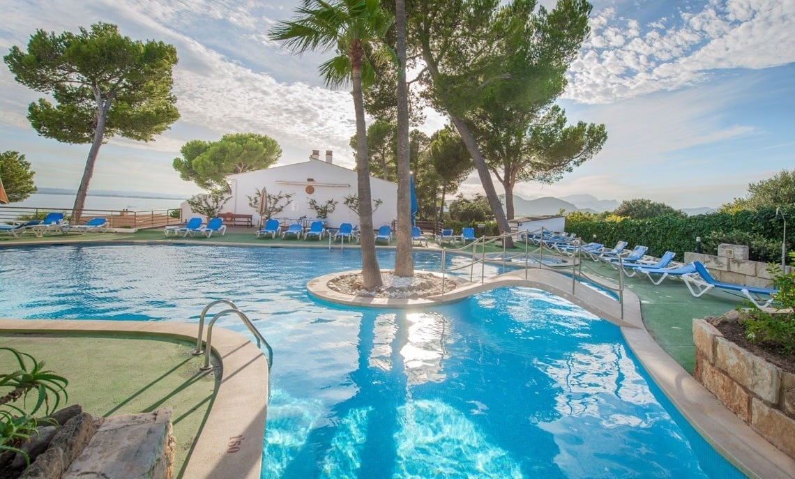 Outdoor pool of the Ona Aucanada hotel in the North of Majorca