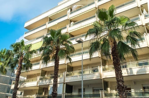 Facilidades con palmeras del hotel Ona Jardines Paraisol en Salou 