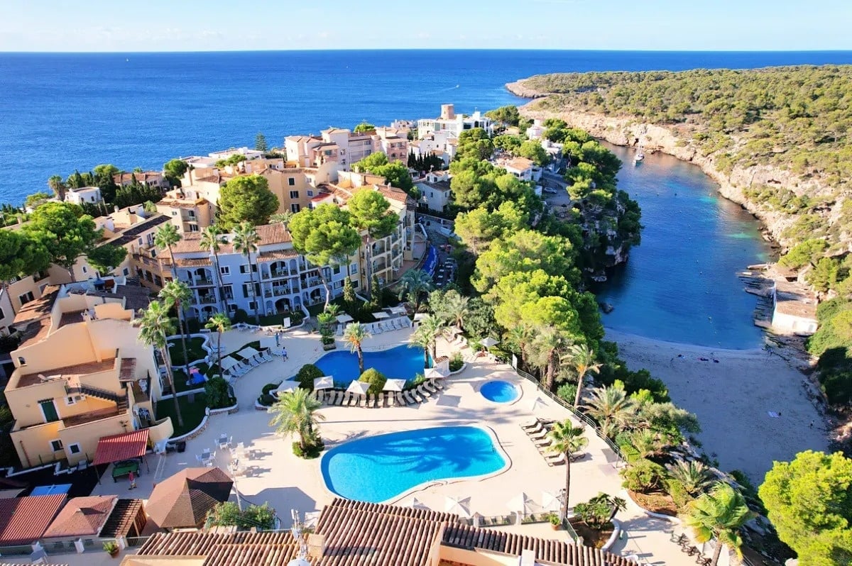 Aerial view of the Cala Pi hotel, in Mallorca