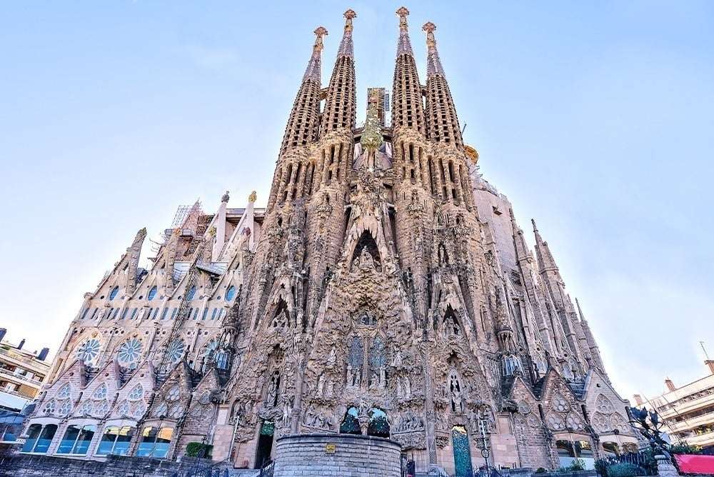 Panoramic of the Sagrada Familia near the Boutique hotel Mosaic by Ona Hotels, in Barcelona