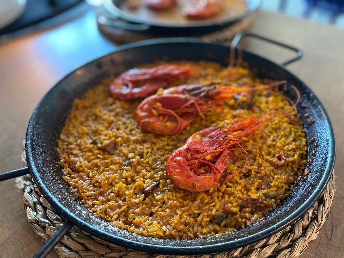 Paella with seafood at the Ona Valle Romano Golf - Resort hotel