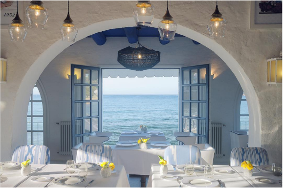 Blick auf die Taverna del Mar, S'Agaró, Costa Brava