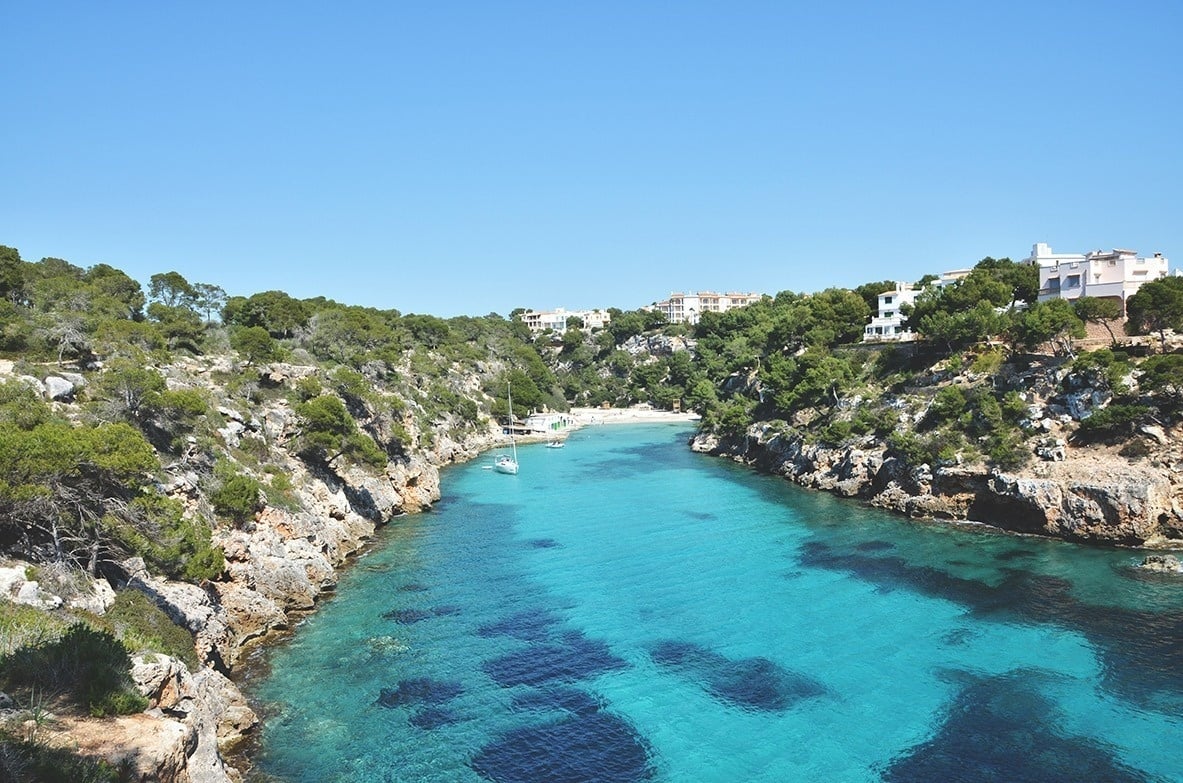 Playa cerca del hotel Ona Cala Pi, en Mallorca