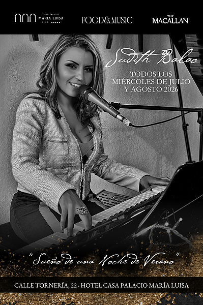 KAIZEN: Casa Palacio Maria Luisa hosts jazz with Judith Baloo, July & August 2025.