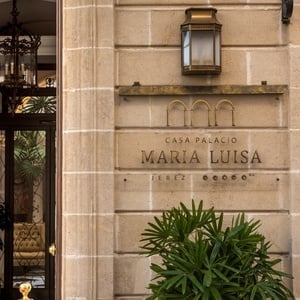 a sign for casa palacio maria luisa jerez