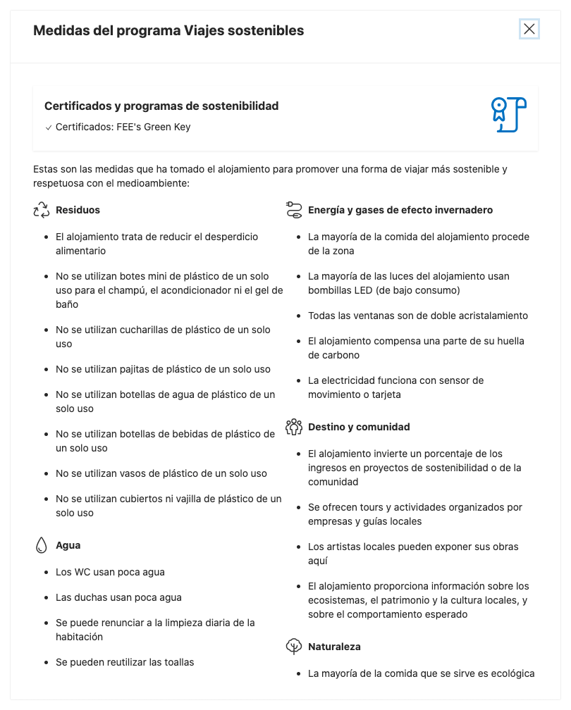 Measures of the Sustainable Travel program