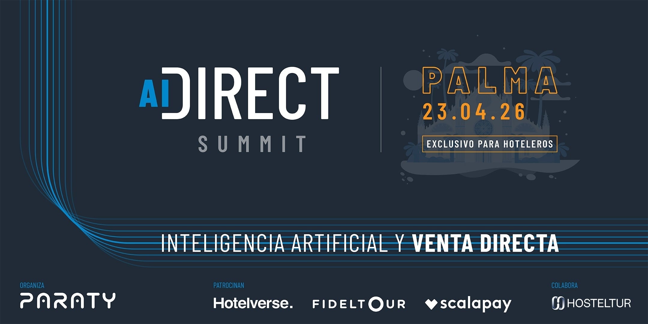 a poster for a check-in al futuro del marketing digital hotelero