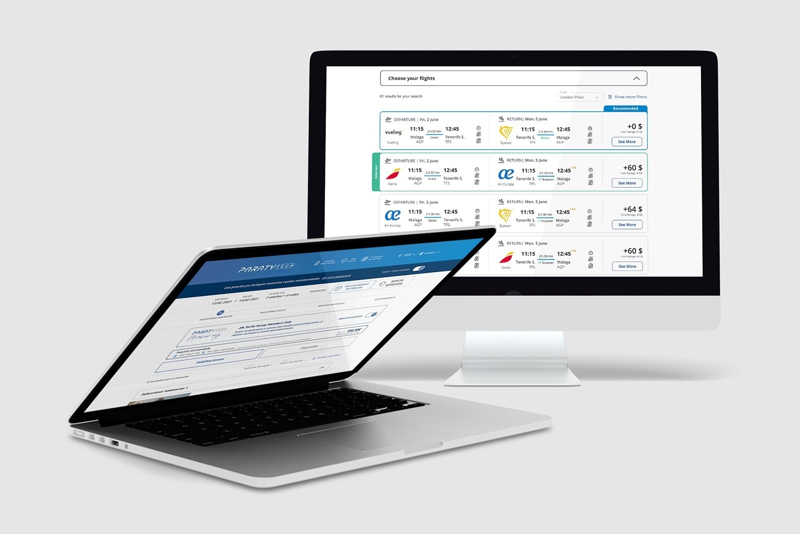 um laptop e um monitor com a página priority pass em exibição