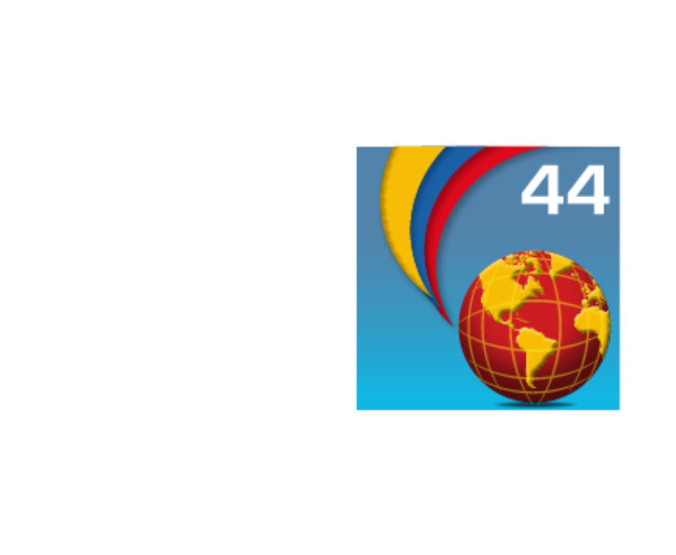 a globe with the number 43 next to it
