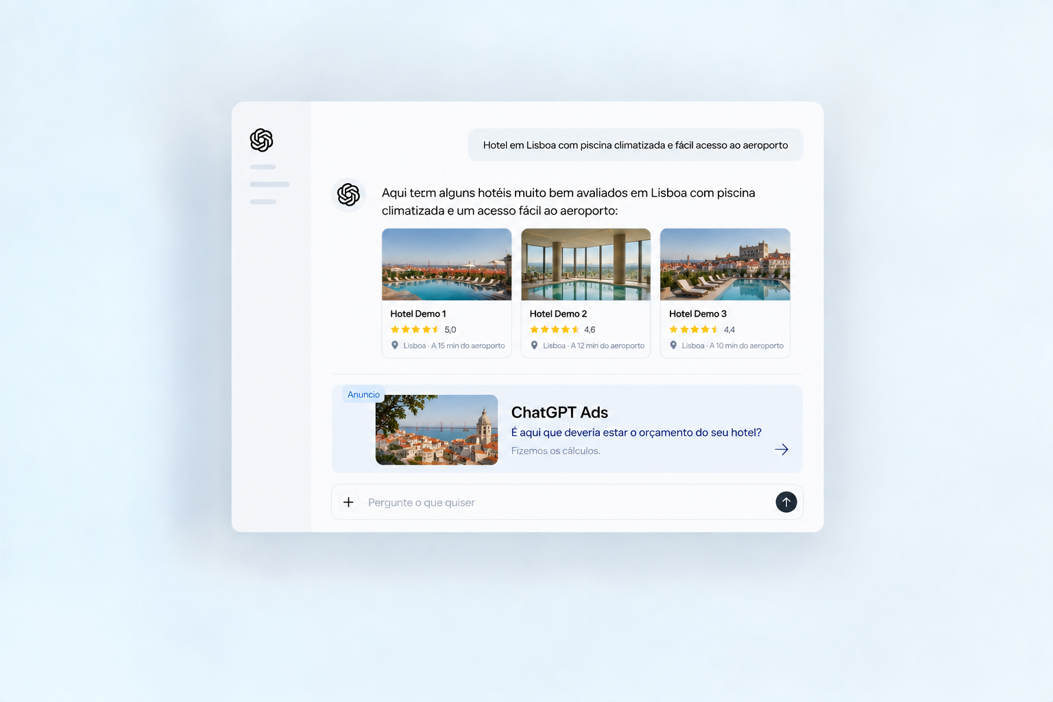Anúncios do ChatGPT vs. Anúncios do Google: onde seu hotel deve investir?