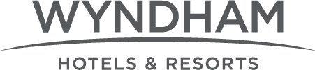 a black and white logo for wyndham hotels and resorts
