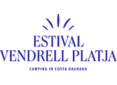 un logotipo azul y blanco para el festival estival vendrell platja