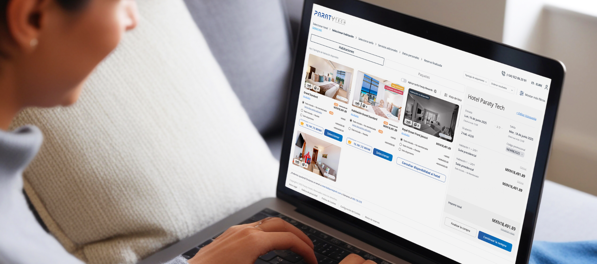 varias pantallas de una computadora con la palabra hotel en la parte superior