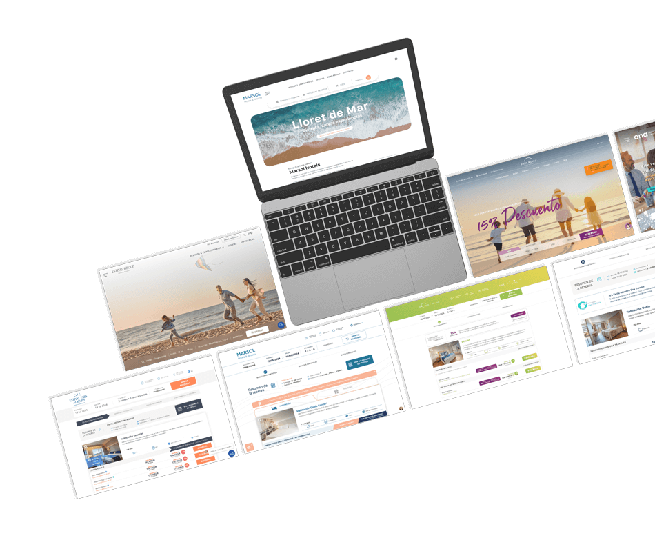 una computadora portátil con la palabra lloret de mar en la pantalla