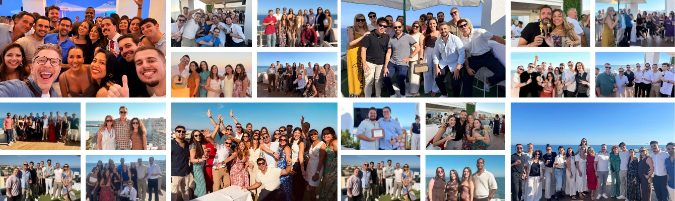 Grupo de personas disfrutando de vistas panorámicas en el hotel, ideal para eventos. Paratyworld
