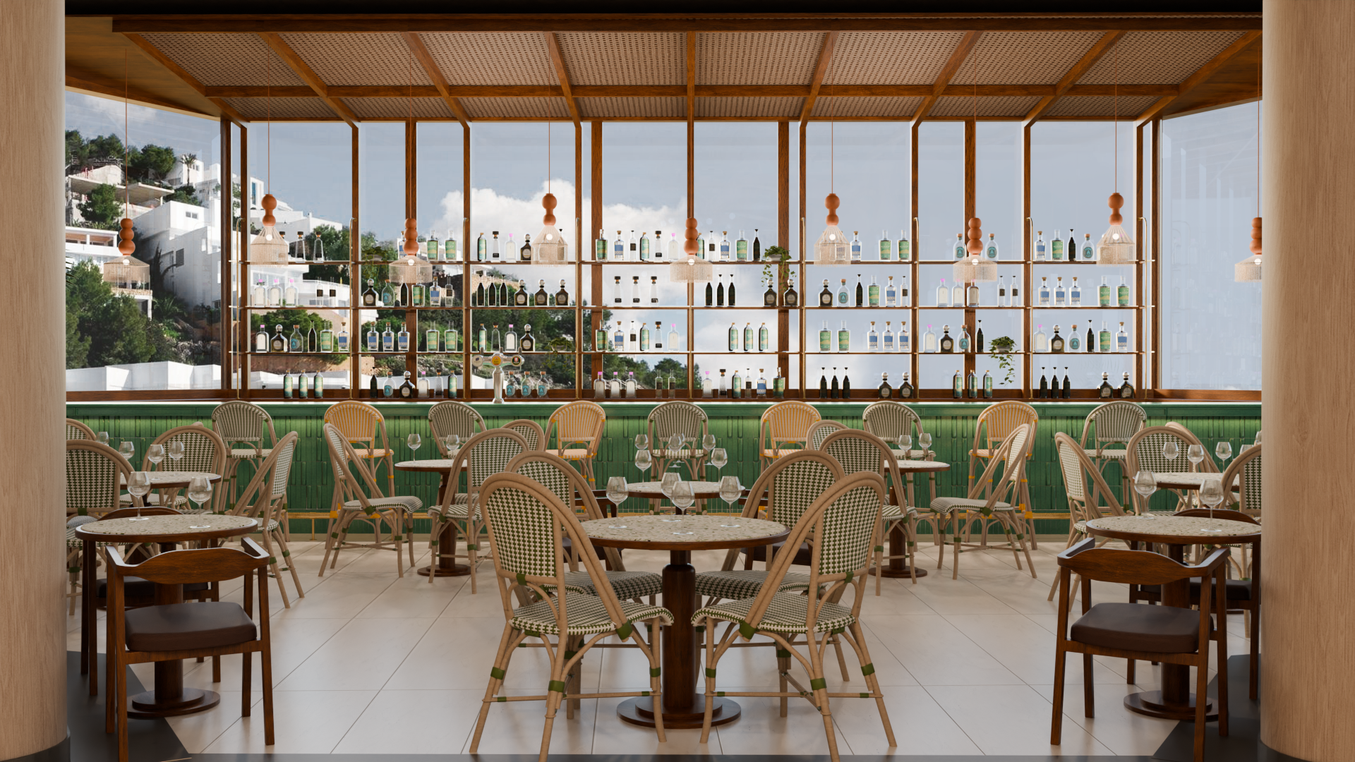 Lobby Bar of the Park Royal Beach Acapulco Hotel in Mexico