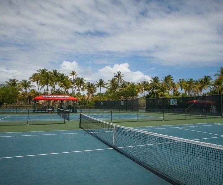 Tennis courts in Palmas del Mar in Puerto Rico