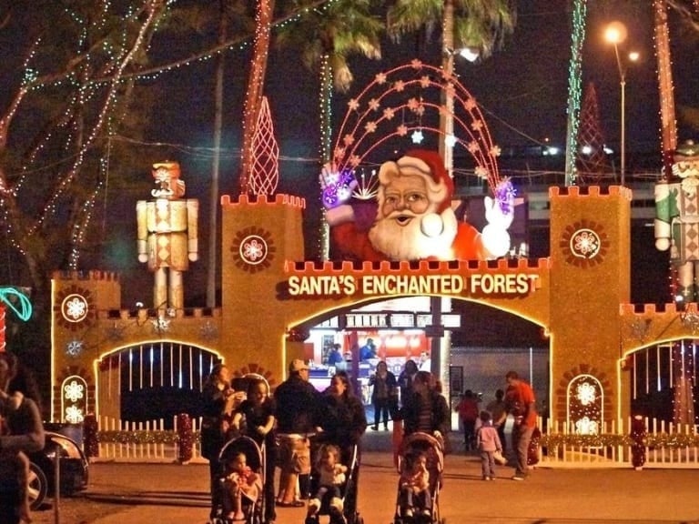 Entrance to the theme park Santa’s Enchanted Forest