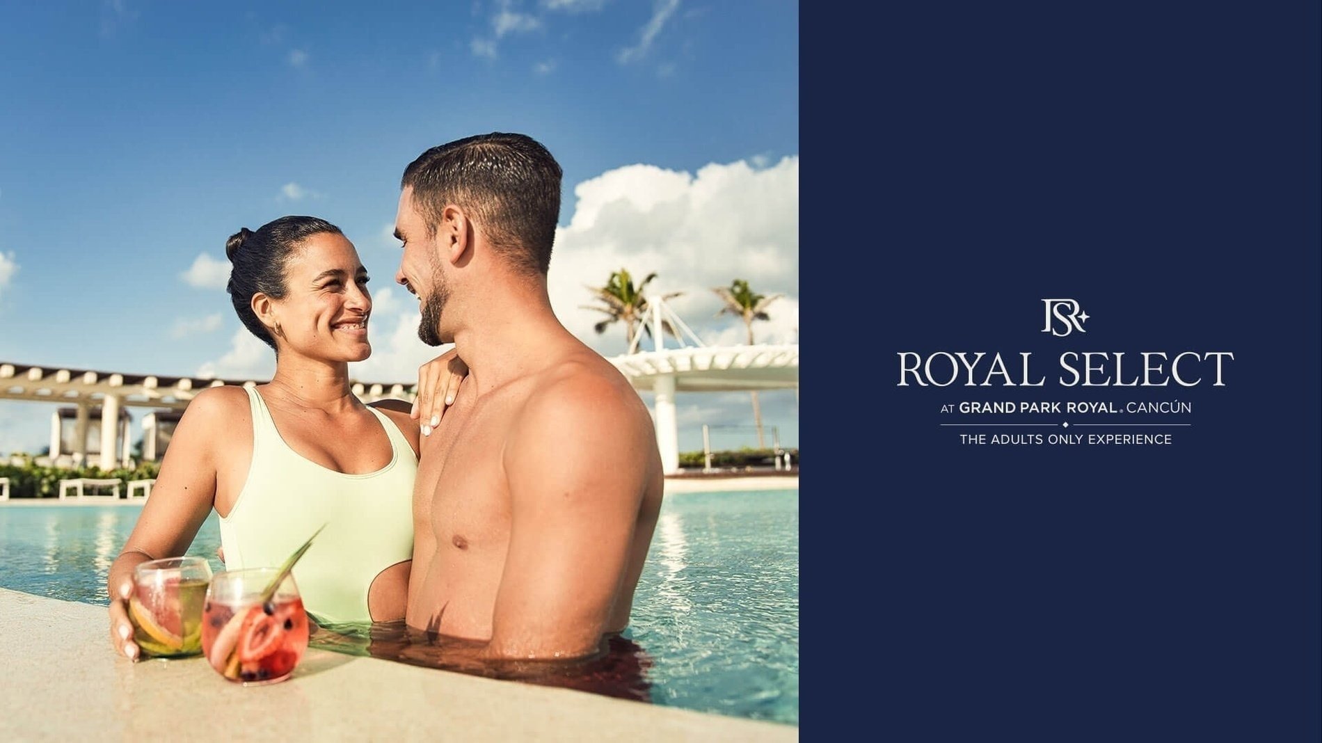 an advertisement for royal select at grand park royal cancun